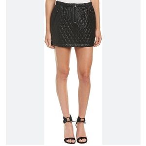 Bcbgmaxazria dotty black quilted mini skirt